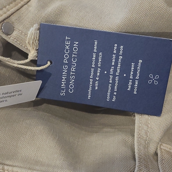 NWT Caslon Sz 35 US 20 Sierra Skinny Ankle Jeans Beige - Picture 5 of 7